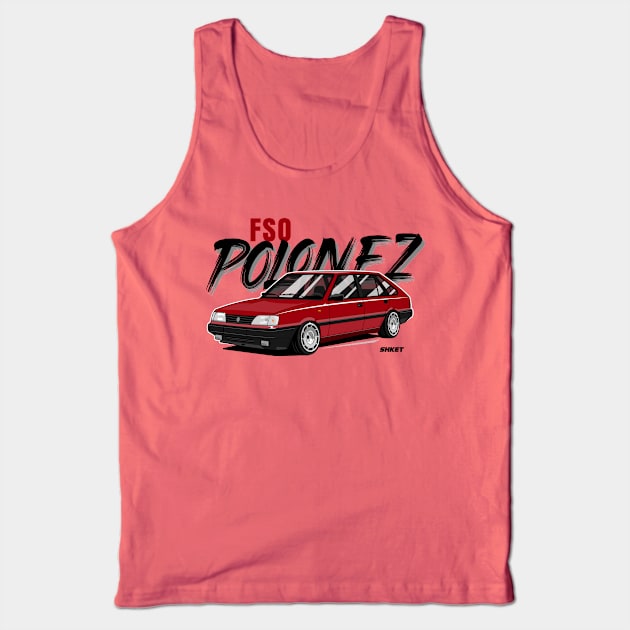 Orange Polonez Tank Top by shketdesign